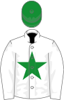 White, green star, green cap