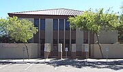North Phoenix High School, now North High School (1954), was built in 1939 and is located on 1101 East Thomas Road. This is the original building which was planned and financed through the New Deal Works Projects Administration and Public Administration funds.[27]