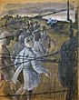 La Shoah en Roumanie, aquarelle d’Ioana Olteș (1949).