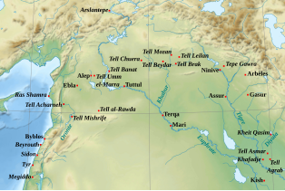 Les sites principaux de la Syrie et de la Haute Mésopotamie de la seconde moitié du IIIe millénaire av. J.-C.