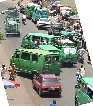 Taxi vans in Bamako