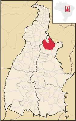 Localização de Goiatins no Tocantins