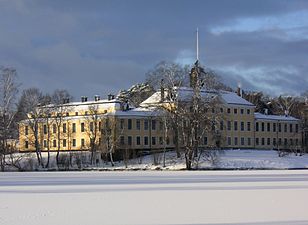 Ulriksdals slott från Edsvikens is.