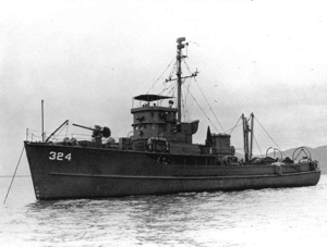 USS YMS-324 in San Francisco Bay, c. 1945–46