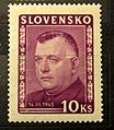 Stamp of Slovak Republic issued 14.3.1945 in the value 10 slovak koruna