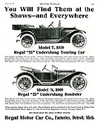 1910 Regal 25 advertisement in Motor World