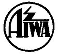 First Aiwa logo, showing a microphone (1951-1959)