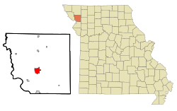 Location of Savannah, Missouri