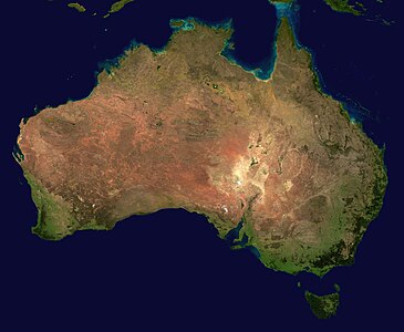 Australia, by NASA