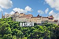 Râșnov (German: Rosenau), a noteworthy example of a well fortified Transylvanian Saxon town