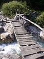 La passerella sul torrente Mis