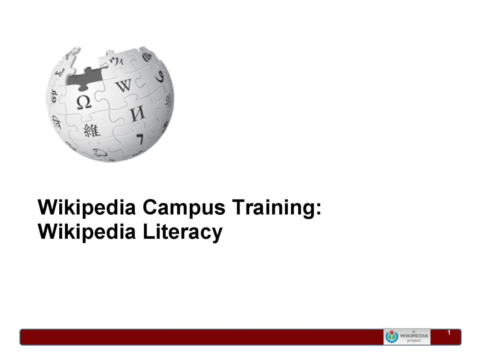 Module Two - Wikipedia Literacy