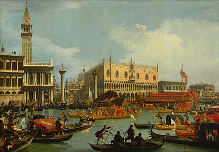 The Return of the Bucentaur to the Molo on Ascension Day, by Canaletto