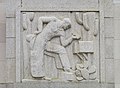 Mail Delivery – West, a relief by Edmond Amateis, by the Ninth Street entrance nearest Market St.