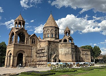 Etchmiadzin cathedral view in 2024