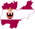 Flag map of the Province of Trento