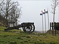 Geschütz auf der Burgruine Szigliget