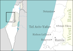 June 2016 Tel Aviv shooting is located in Central Israel