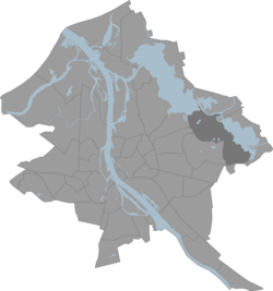 Location of Jugla in Riga
