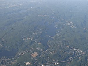 Aerial view of Lake Hopatcong, New Jersey