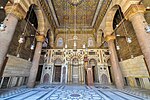 Prayer hall of the Madrasa-Mosque of Sultan Barquq (built between 1384 and 1386) in Cairo