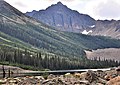 Northwest aspect of Mt. Bell from Consolation Valley