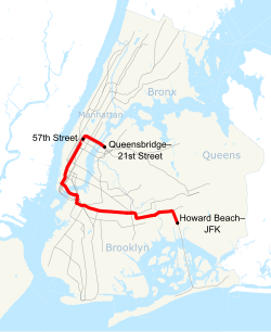 Map of the "JFK" train