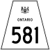 Highway 581 marker