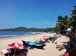 Palolem Beach Front View From Papilon Resort