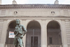 The Ideal Scout, a statue by R. Tait McKenzie in front of the Bruce S. Marks Scout Resource Center in the Cradle of Liberty Council in Philadelphia