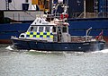 Police boat in Poole Harbour, Dorset, England