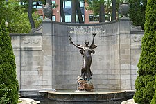 The Spirit of Life (1914) by Daniel Chester French is part of the Trask Memorial Fountain