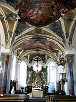 Altar mayor de la Iglesia de Santa Cecilia en Heusenstamm