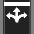 Straight or turn left or right arrow