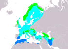 Aire de répartition du Merle à plastron