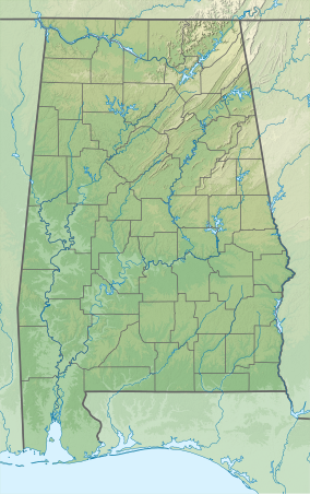 Map showing the location of Bon Secour National Wildlife Refuge