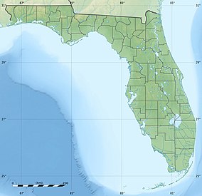 Map showing the location of Archie Carr National Wildlife Refuge