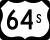 U.S. Highway 64S marker