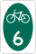 North Carolina Bicycle Route 6 marker