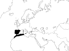 Aire de répartition de l'Étourneau unicolore