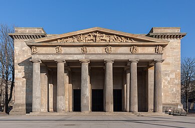 Greek Revival columns of the Neue Wache, Berlin, by Karl Friedrich Schinkel and Salomo Sachs, 1816[25]
