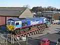 Verunfallte 66 048 von Stobart Rail in Inverness (2010)