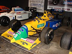 'n Benetton B190B Formule Eenmotor bestuur deur Nelson Piquet in die 1991 seisoen.