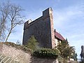 The shield wall of Berneck Castle in the Black Forest