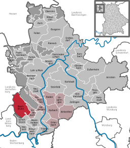 Läget för Bischbrunn i Landkreis Main-Spessart