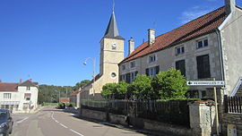 The church and surroundings in Boudreville