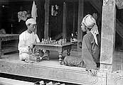 Chess players photographed in Burma by Max Henry Ferrars