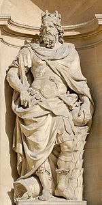 Charlemagne, (1706), right niche of the facade of the dome of Les Invalides in Paris