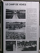 Panneau d'information de la Carrière des Fusillés à Châteaubriant, "Le Camp de Voves"