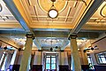 Decorative ceilings, columns and bay windows have been preserved in the grand dining room, finished in 1926.